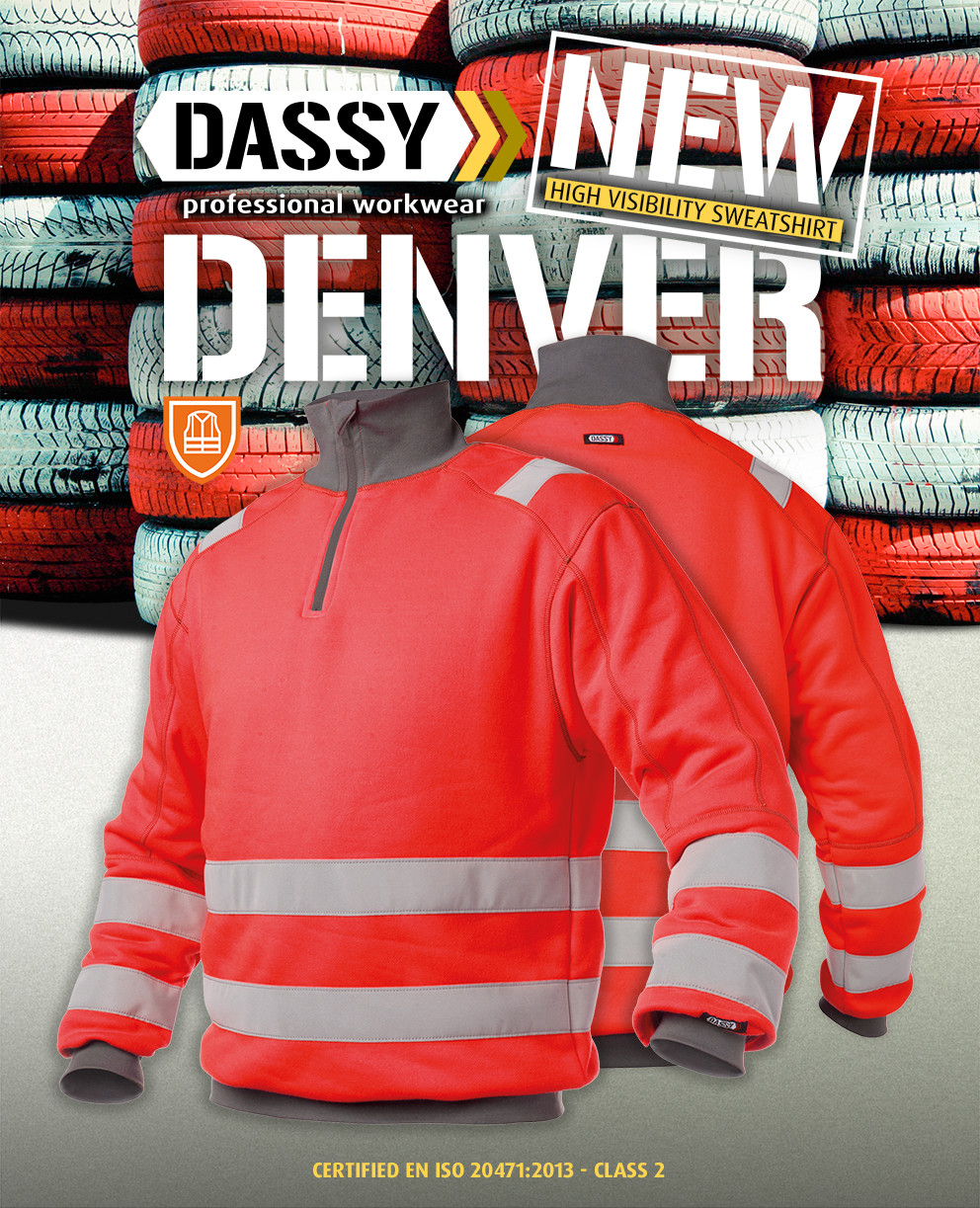 DASSY Denver hoge zichtbaarheid werksweater