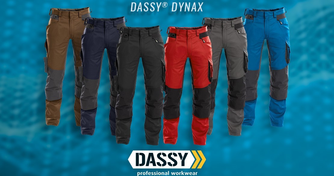 DASSY Dynax, work trousers with stretch and knee pockets
