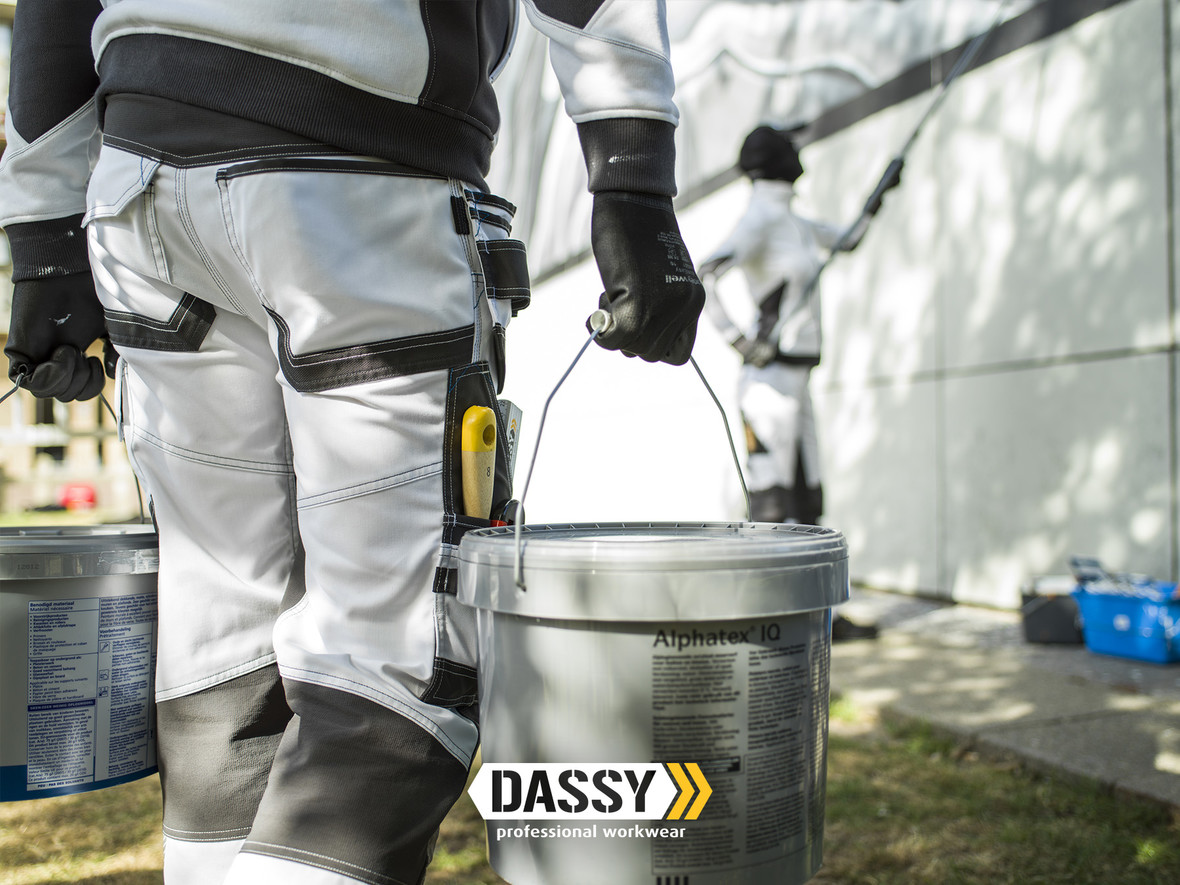 DASSY® Helix Painters Malerhose mit Stretch Garten & Heimwerken Baumarkt Arbeitsschutz Schutzkleidung Arbeitshosen 